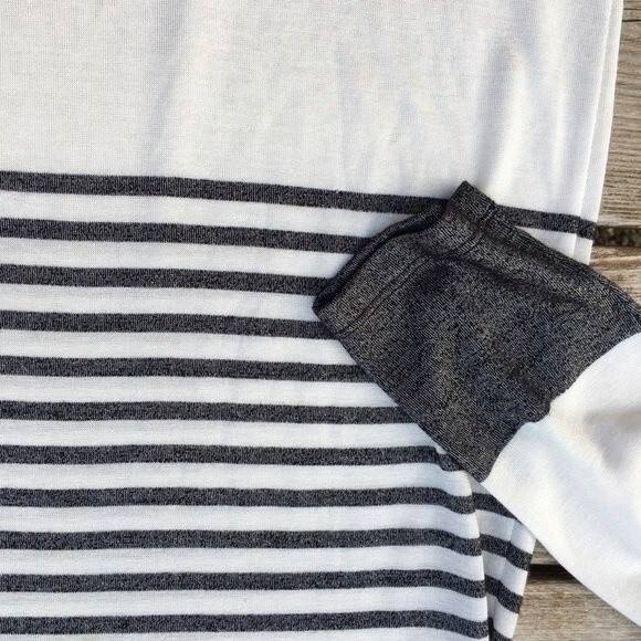 Vince Striped Variegated Long Sleeve Top L - Picture 7 of 11